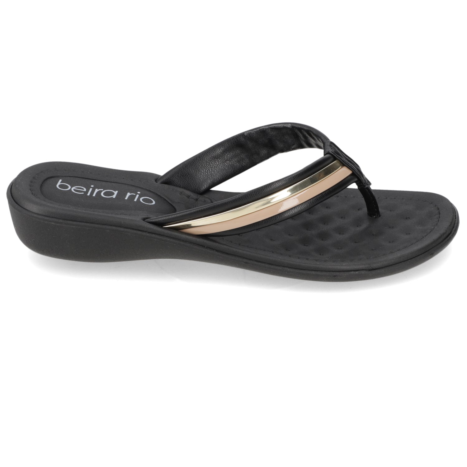 Sandalia Negro Beira Rio Ecocuero Metalizado 35 / Negro