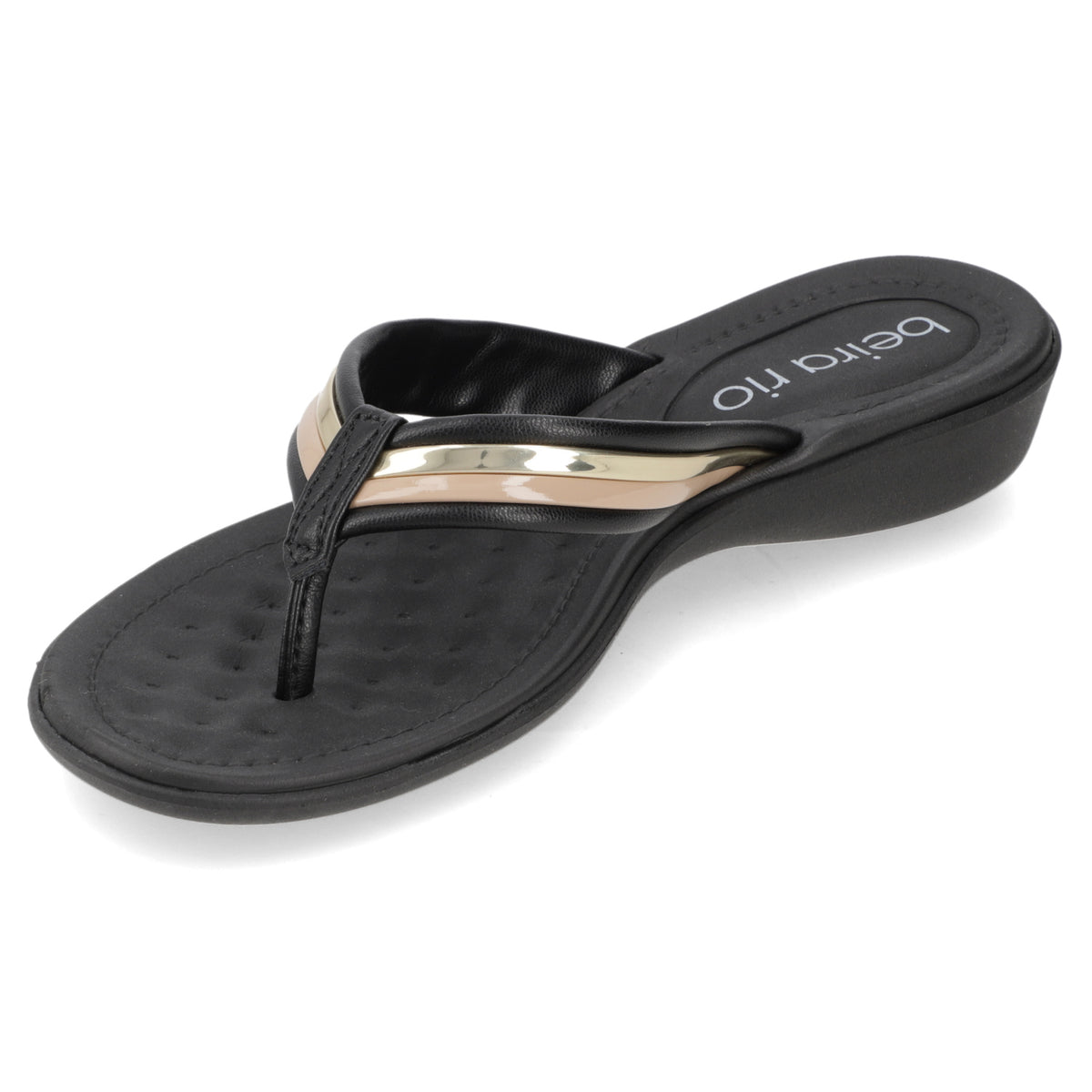 Sandalia Negro Beira Rio Ecocuero Metalizado 35 / Negro