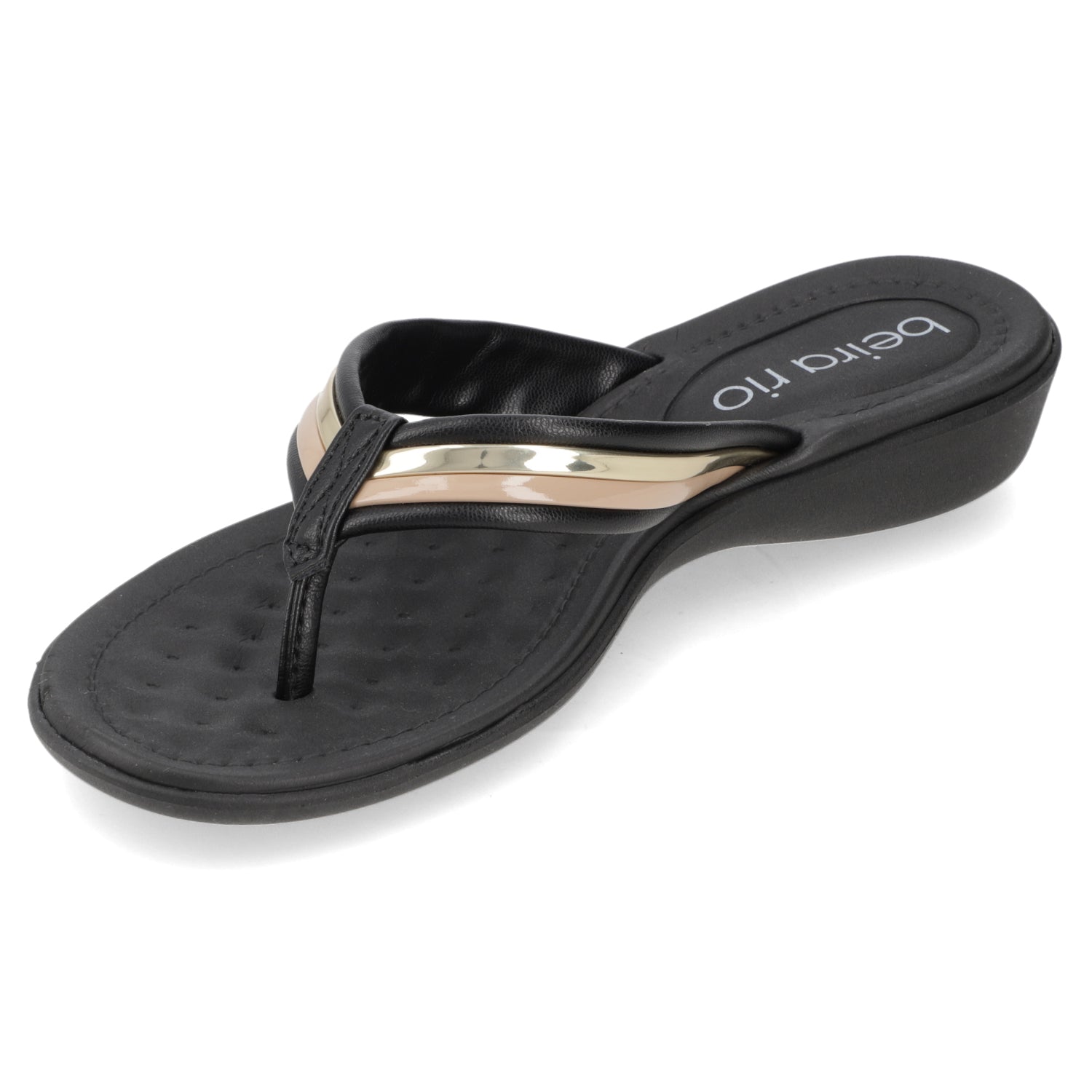 Sandalia Negro Beira Rio Ecocuero Metalizado 35 / Negro