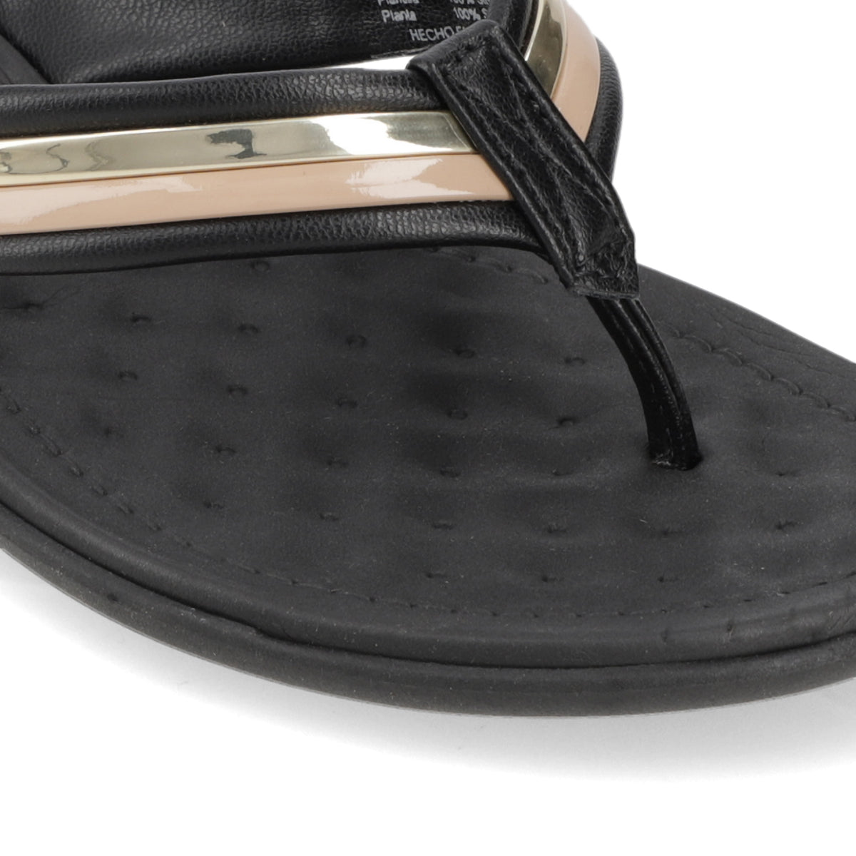 Sandalia Negro Beira Rio Ecocuero Metalizado 35 / Negro