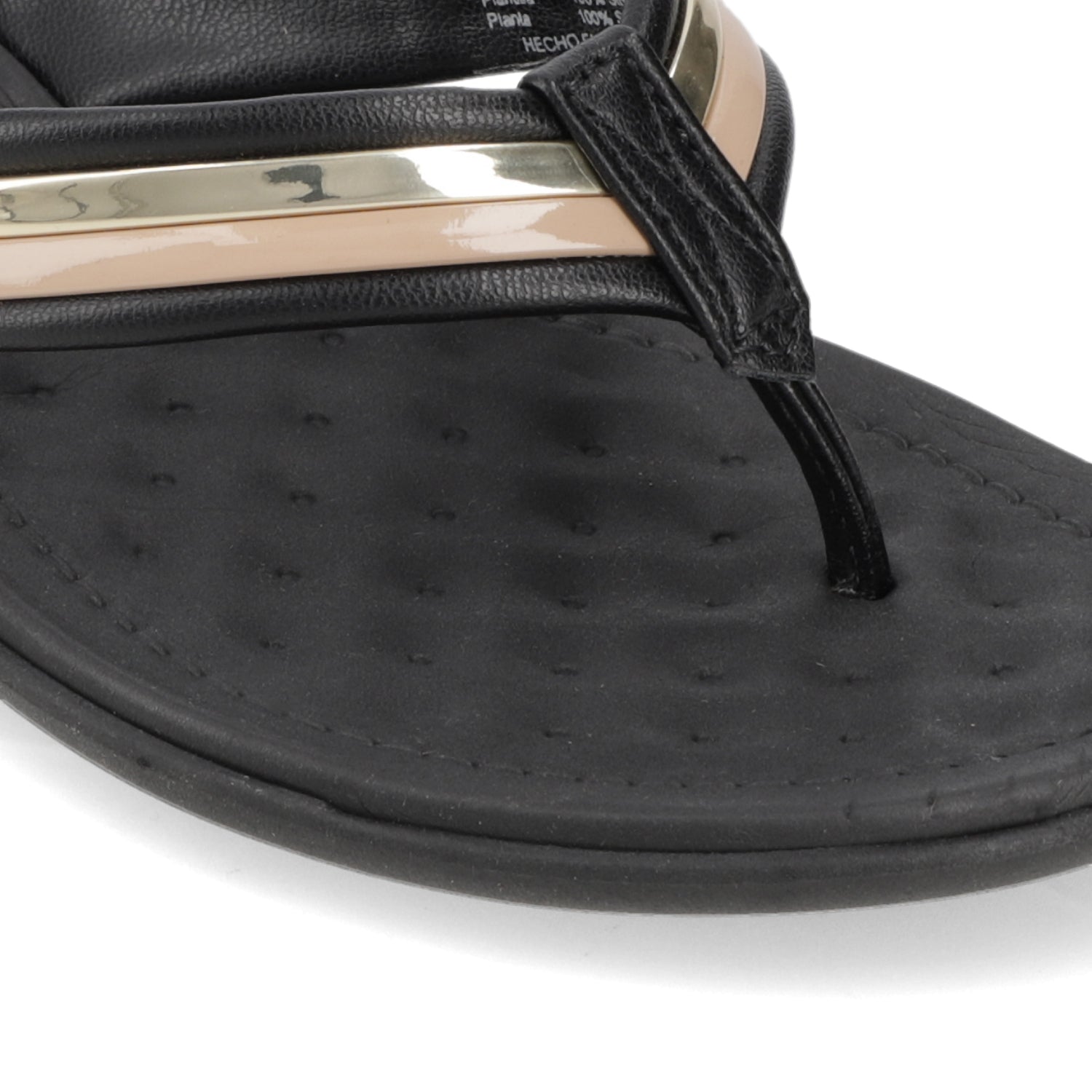 Sandalia Negro Beira Rio Ecocuero Metalizado 35 / Negro