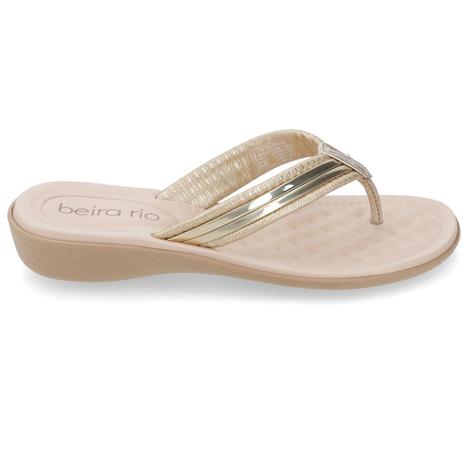 Sandalia Dorado Beira Rio Ecocuero Metalizado 35 / Dorado