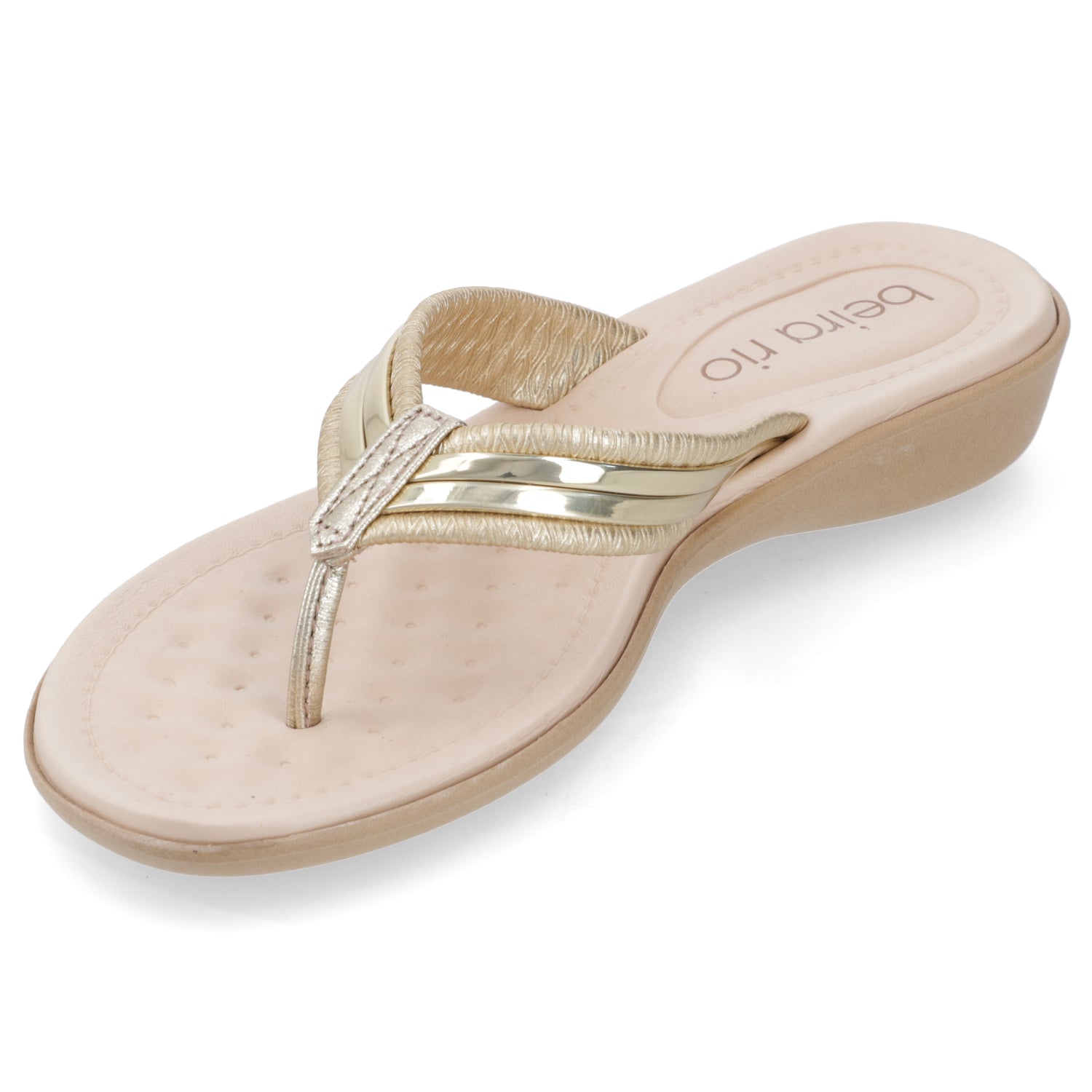 Sandalia Dorado Beira Rio Ecocuero Metalizado 35 / Dorado