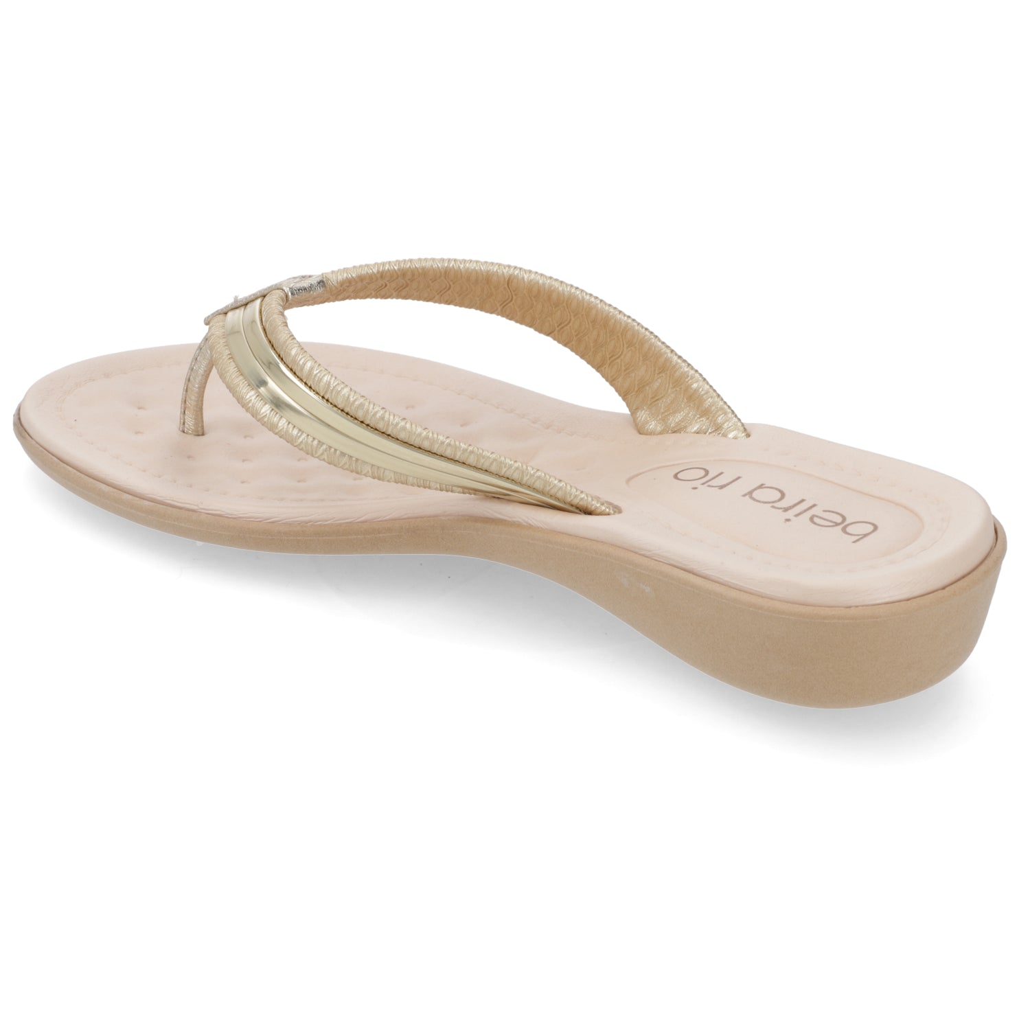 Sandalia Dorado Beira Rio Ecocuero Metalizado 35 / Dorado