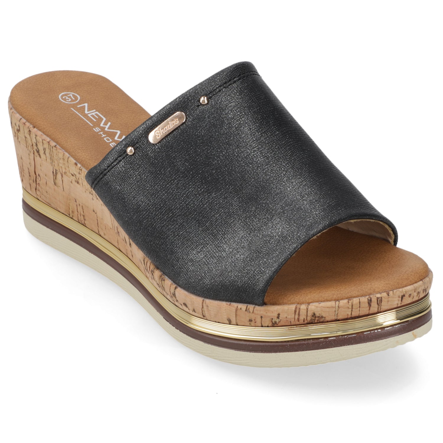 Sandalia Sandalia Negro New Walk Ecocuero 35 / Negro