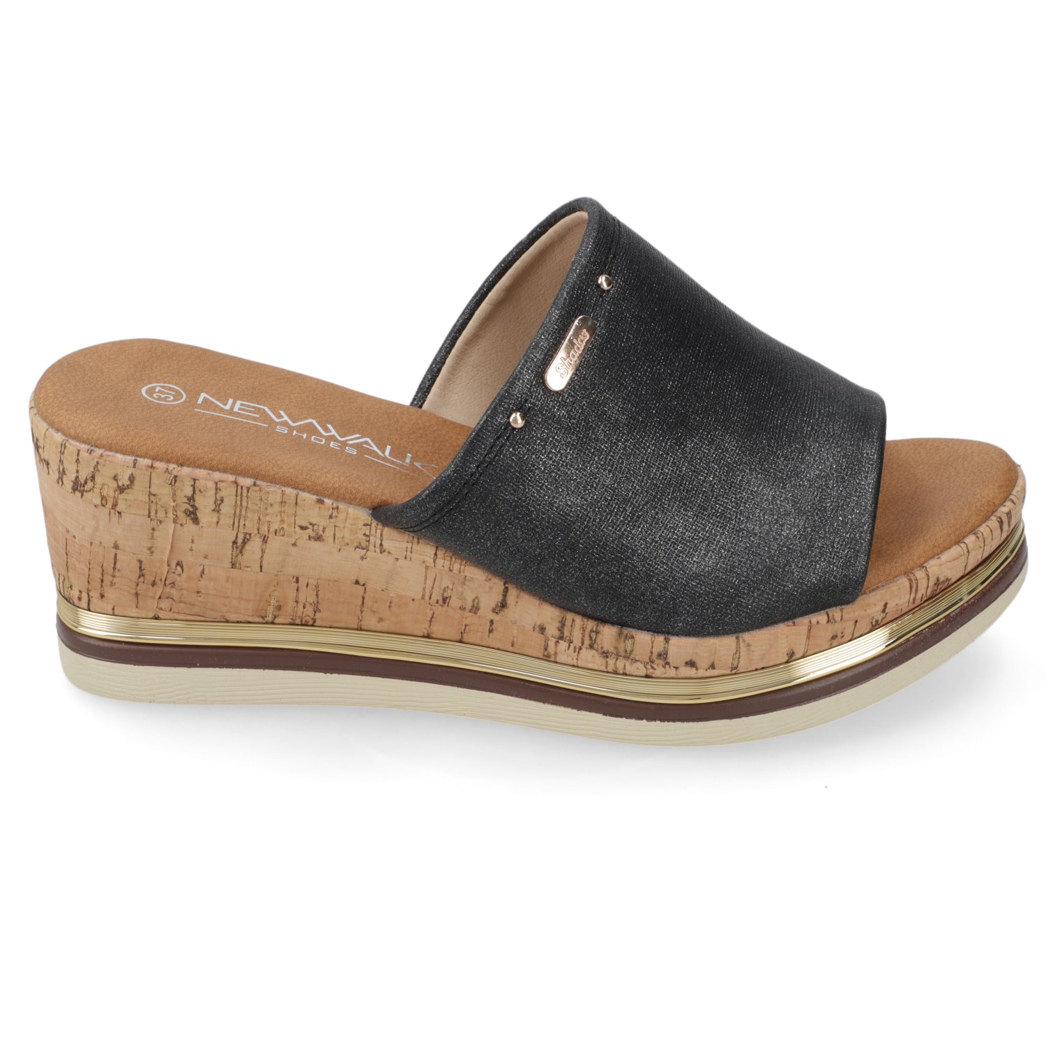 Sandalia Sandalia Negro New Walk Ecocuero 35 / Negro