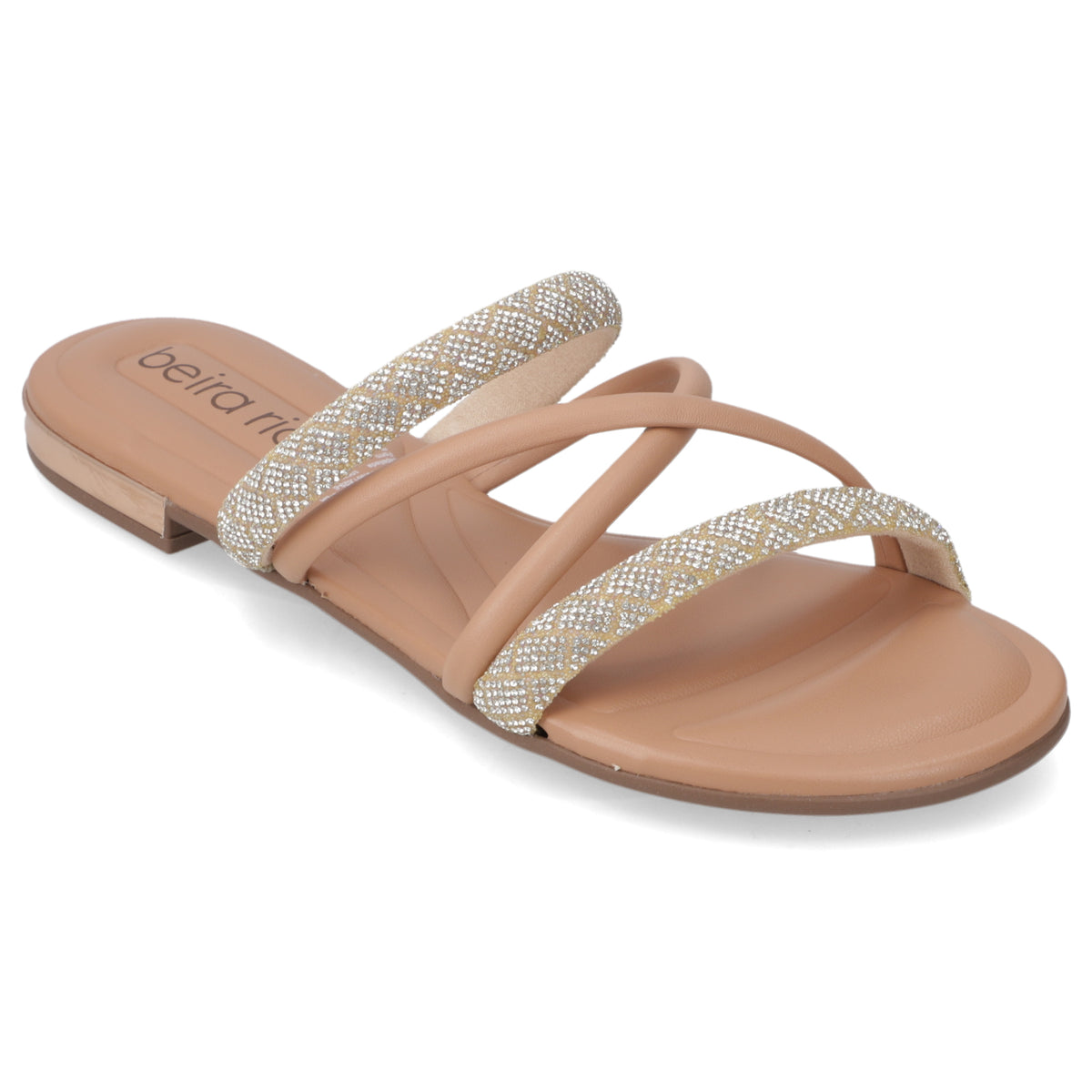 Sandalia Plana Nude Beira Rio Ecocuero 35 / Nude