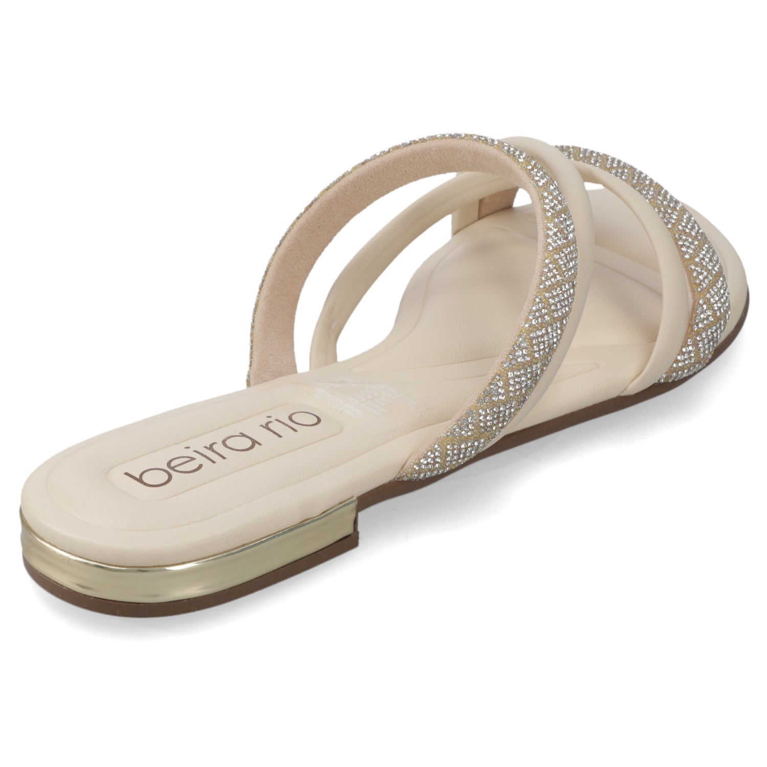 Sandalia Plana Crema Beira Rio Ecocuero 35 / Crema