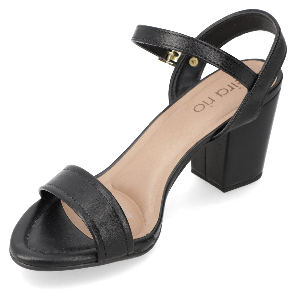 Sandalia Taco Ancho Medio Negro Beira Rio Ecocuero 34 / Negro