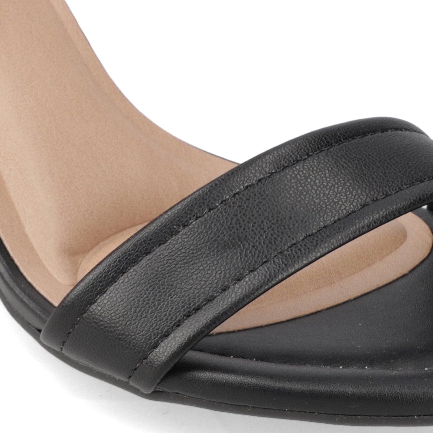 Sandalia Taco Ancho Medio Negro Beira Rio Ecocuero 34 / Negro