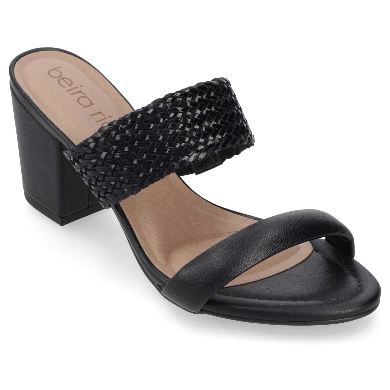 Sandalia Taco Ancho Medio Negro Beira Rio 34 / Negro