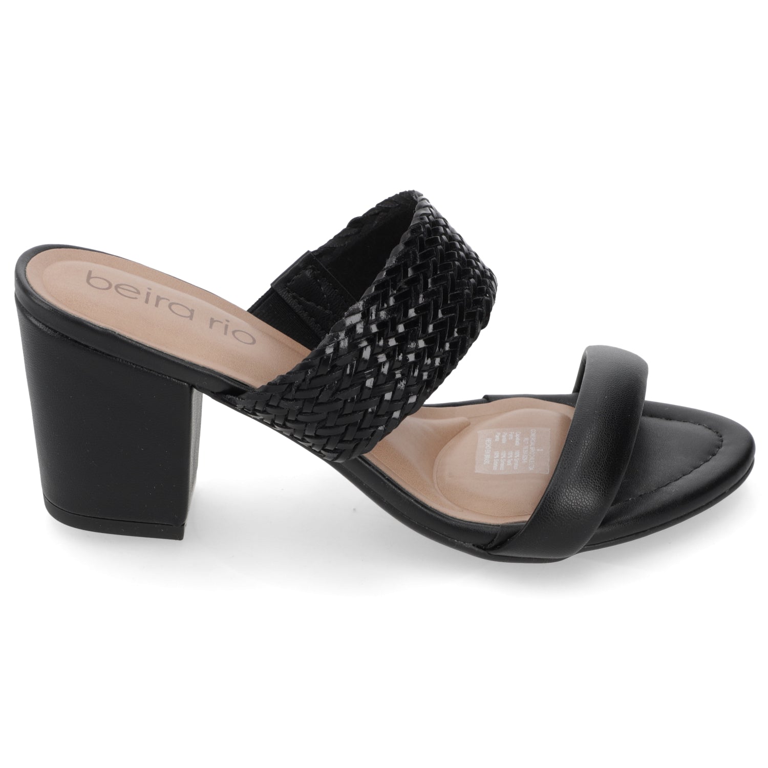 Sandalia Taco Ancho Medio Negro Beira Rio 34 / Negro