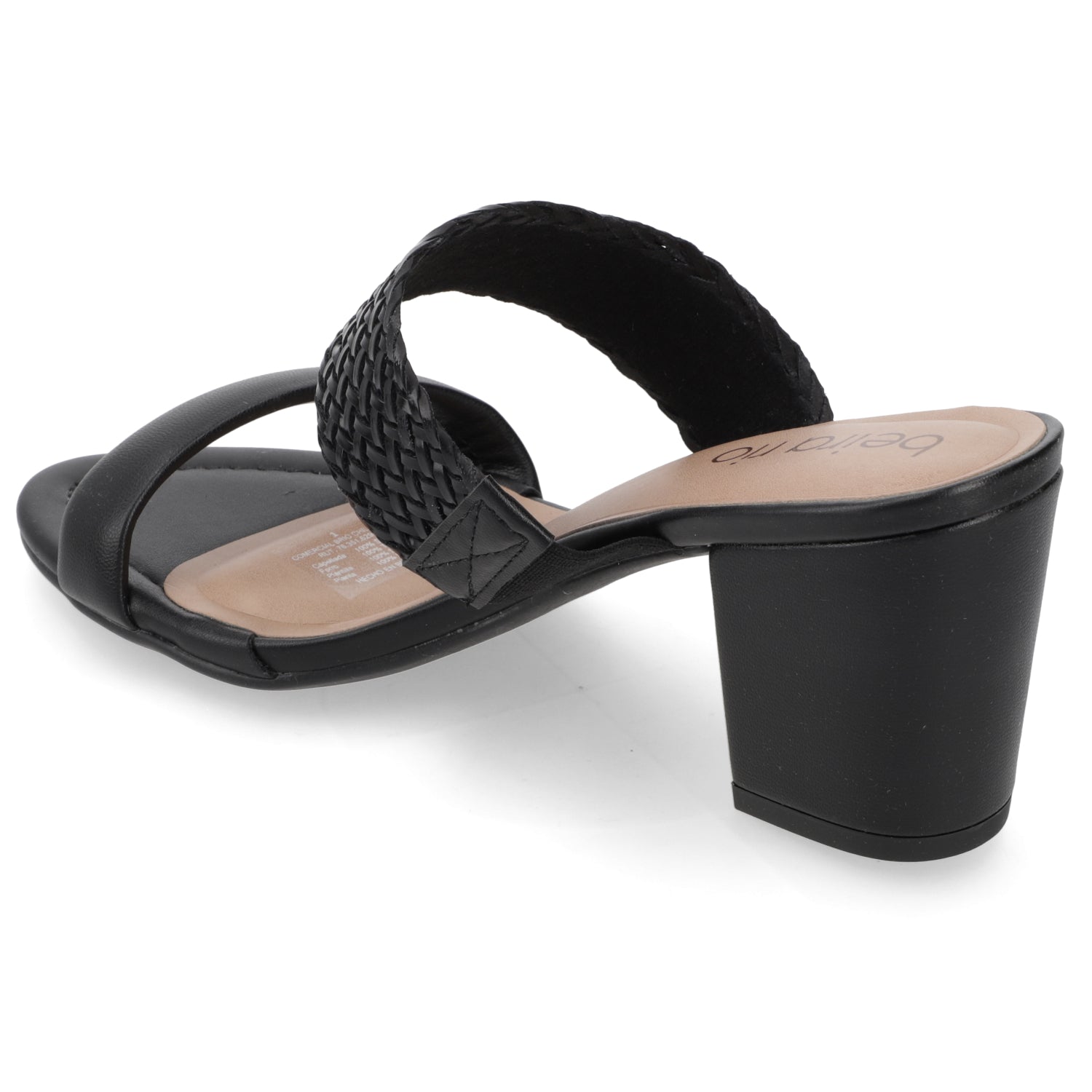 Sandalia Taco Ancho Medio Negro Beira Rio 34 / Negro