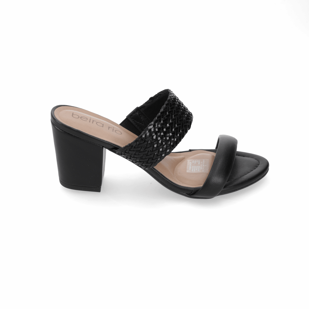 Sandalia Taco Ancho Medio Negro Beira Rio 34 / Negro