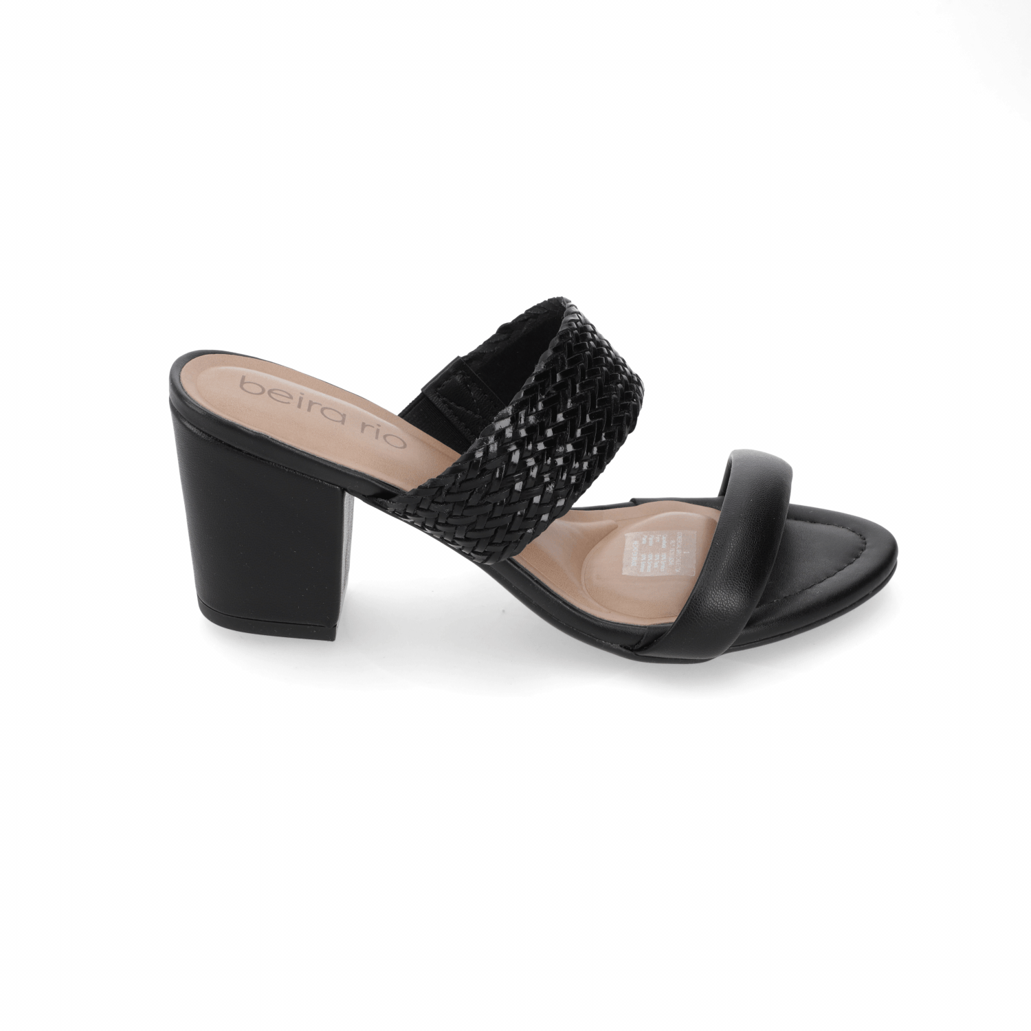 Sandalia Taco Ancho Medio Negro Beira Rio 34 / Negro