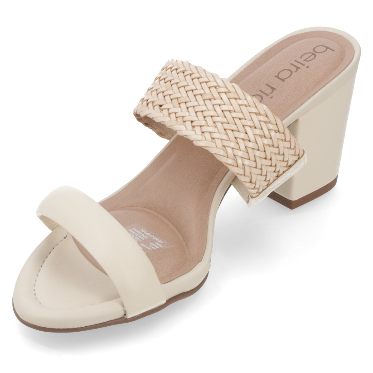 Sandalia Taco Ancho Medio Crema Beira Rio 34 / Crema