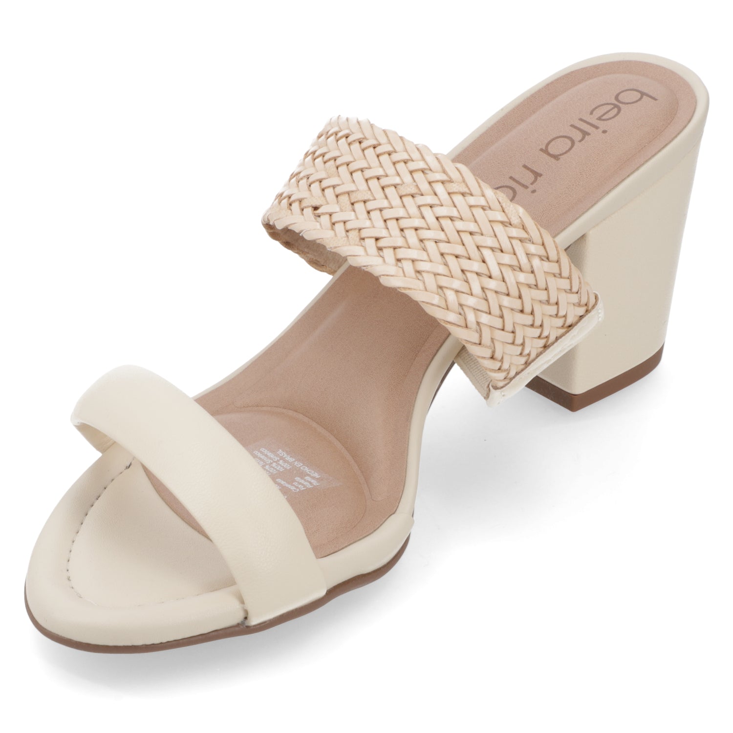 Sandalia Taco Ancho Medio Crema Beira Rio 34 / Crema