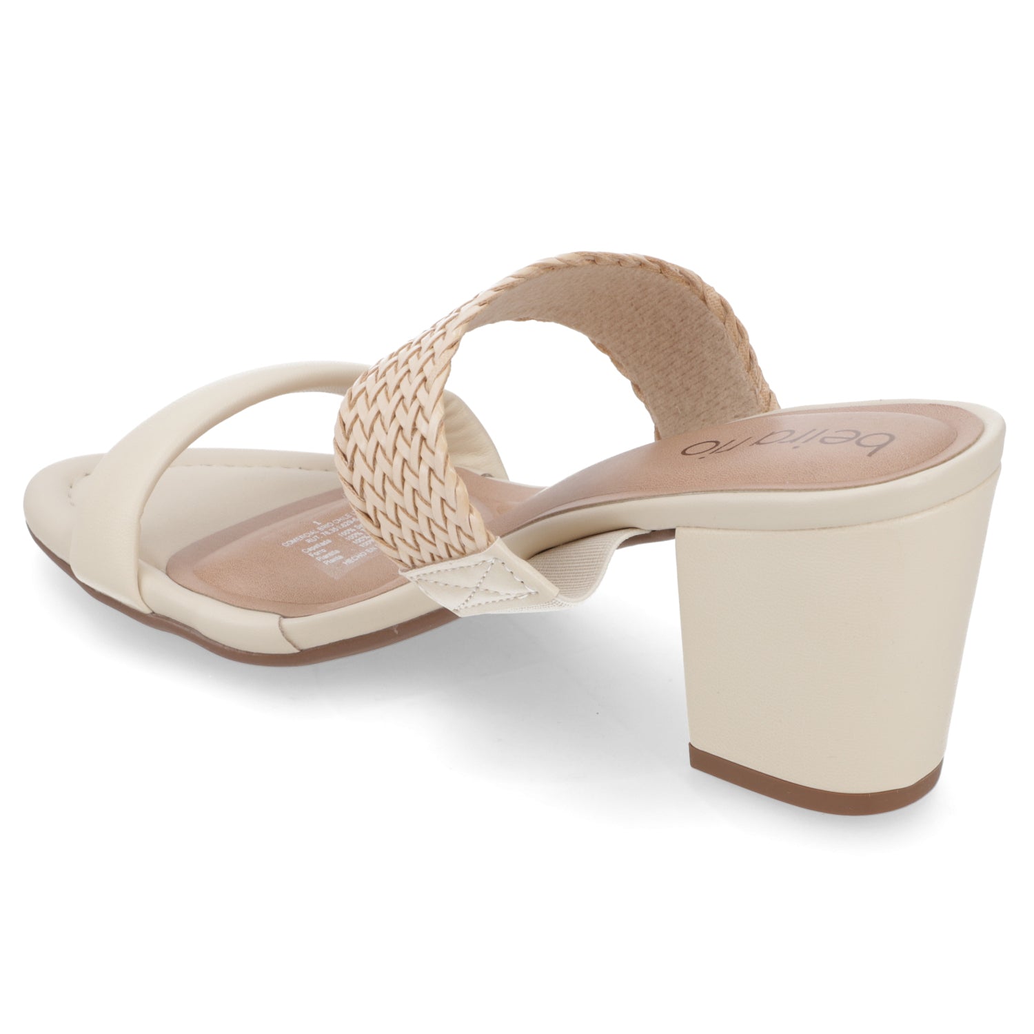 Sandalia Taco Ancho Medio Crema Beira Rio 34 / Crema