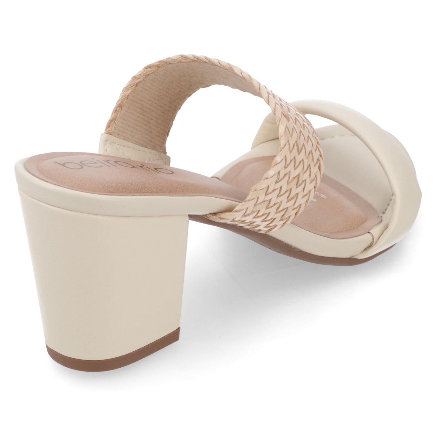 Sandalia Taco Ancho Medio Crema Beira Rio 34 / Crema