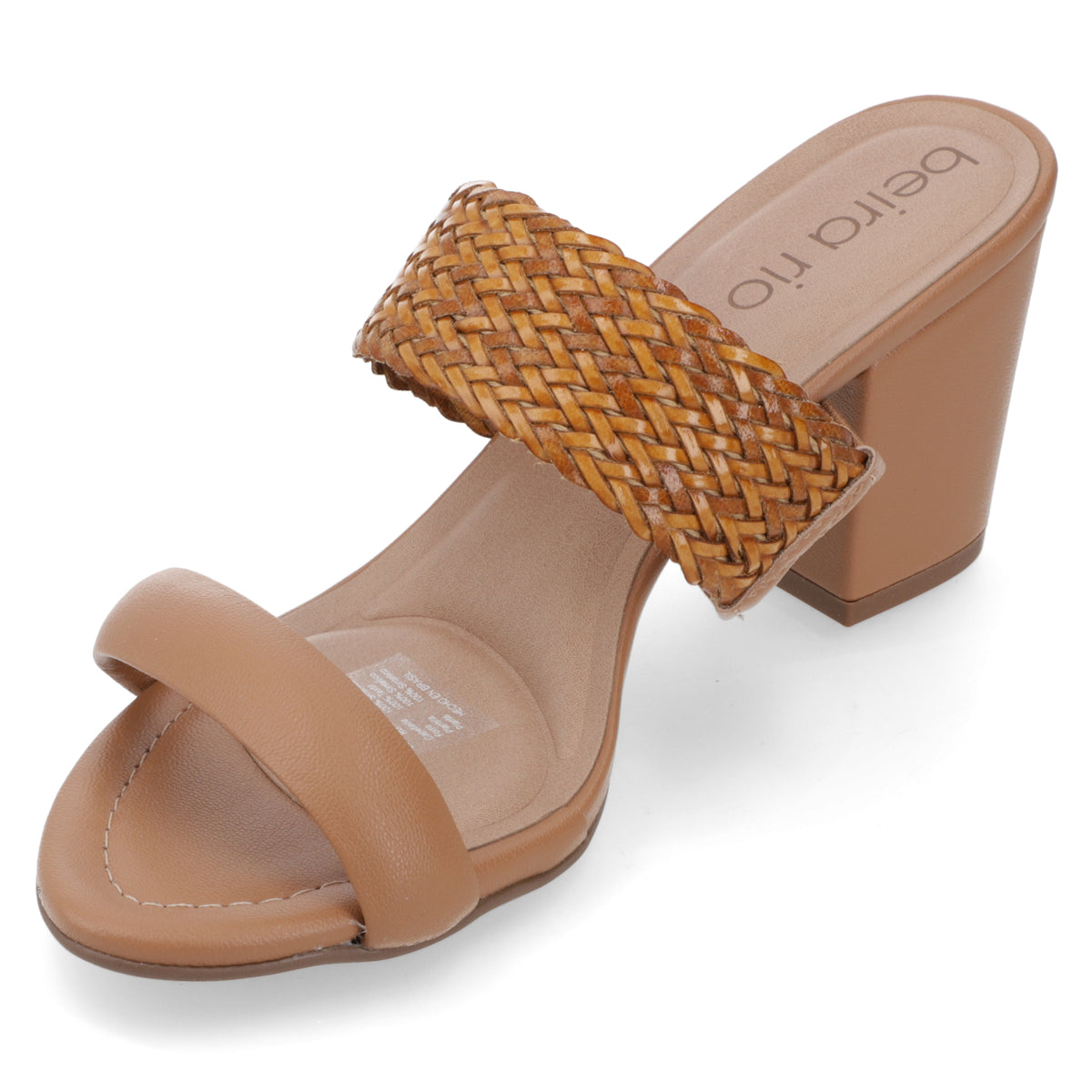 Sandalia Taco Ancho Medio Camel Beira Rio 34 / Camel
