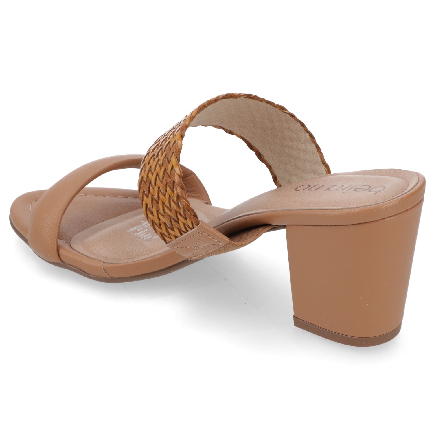 Sandalia Taco Ancho Medio Camel Beira Rio 34 / Camel