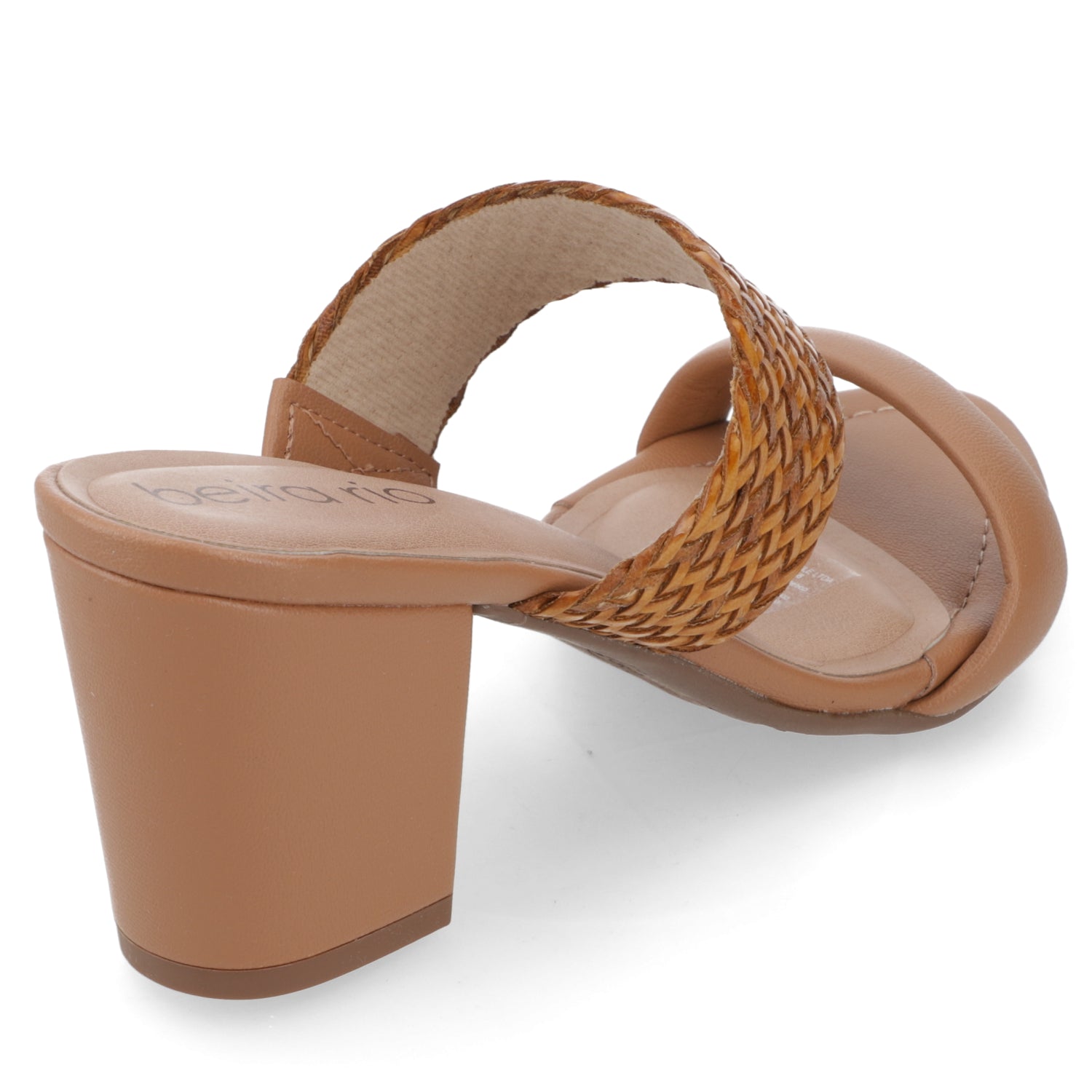 Sandalia Taco Ancho Medio Camel Beira Rio 34 / Camel