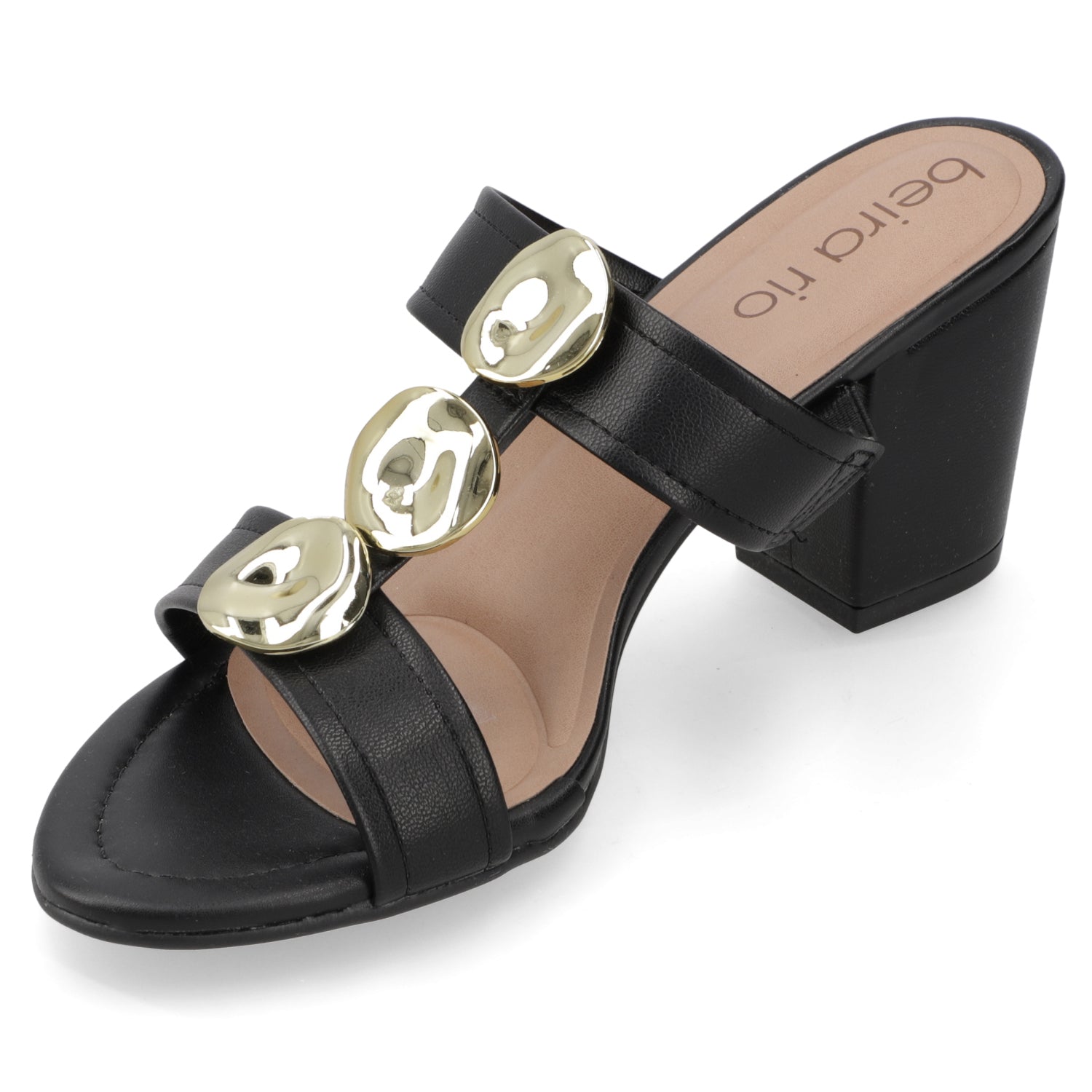 Sandalia Taco Ancho Medio Negro Beira Rio 34 / Negro