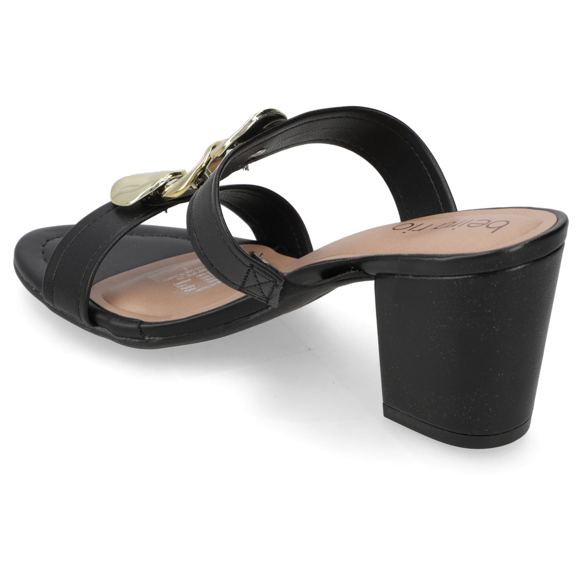 Sandalia Taco Ancho Medio Negro Beira Rio 34 / Negro