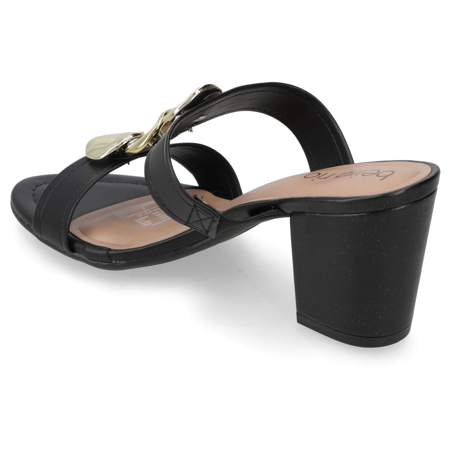 Sandalia Taco Ancho Medio Negro Beira Rio 34 / Negro