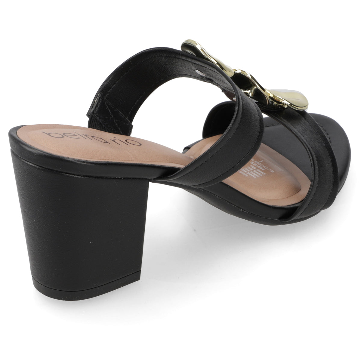 Sandalia Taco Ancho Medio Negro Beira Rio 34 / Negro
