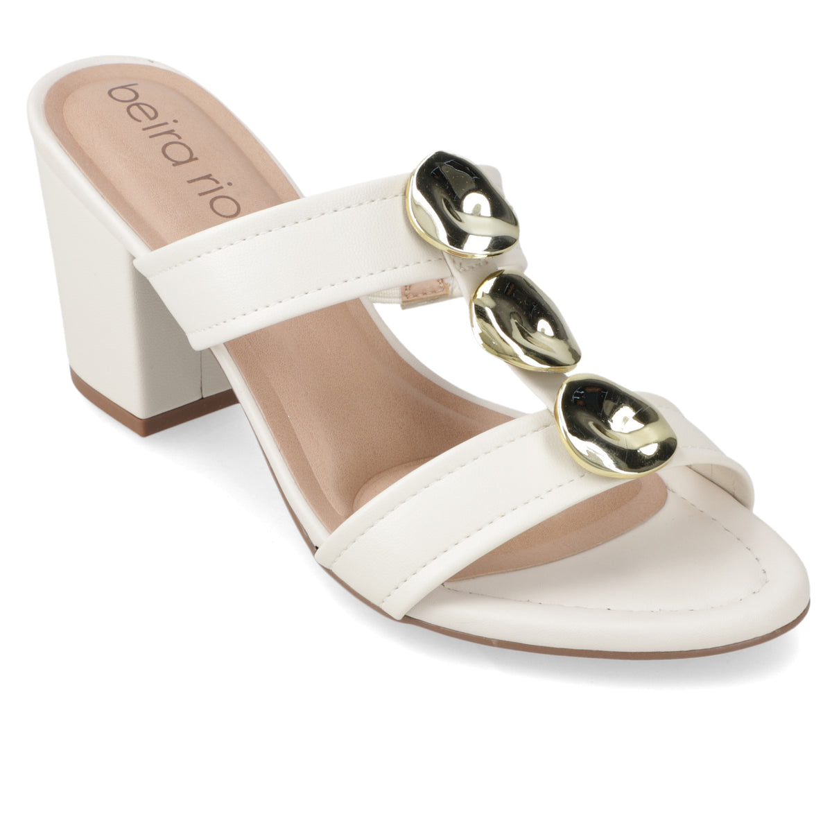 Sandalia Taco Ancho Medio Blanco OFF Beira Rio 34 / Blanco OFF