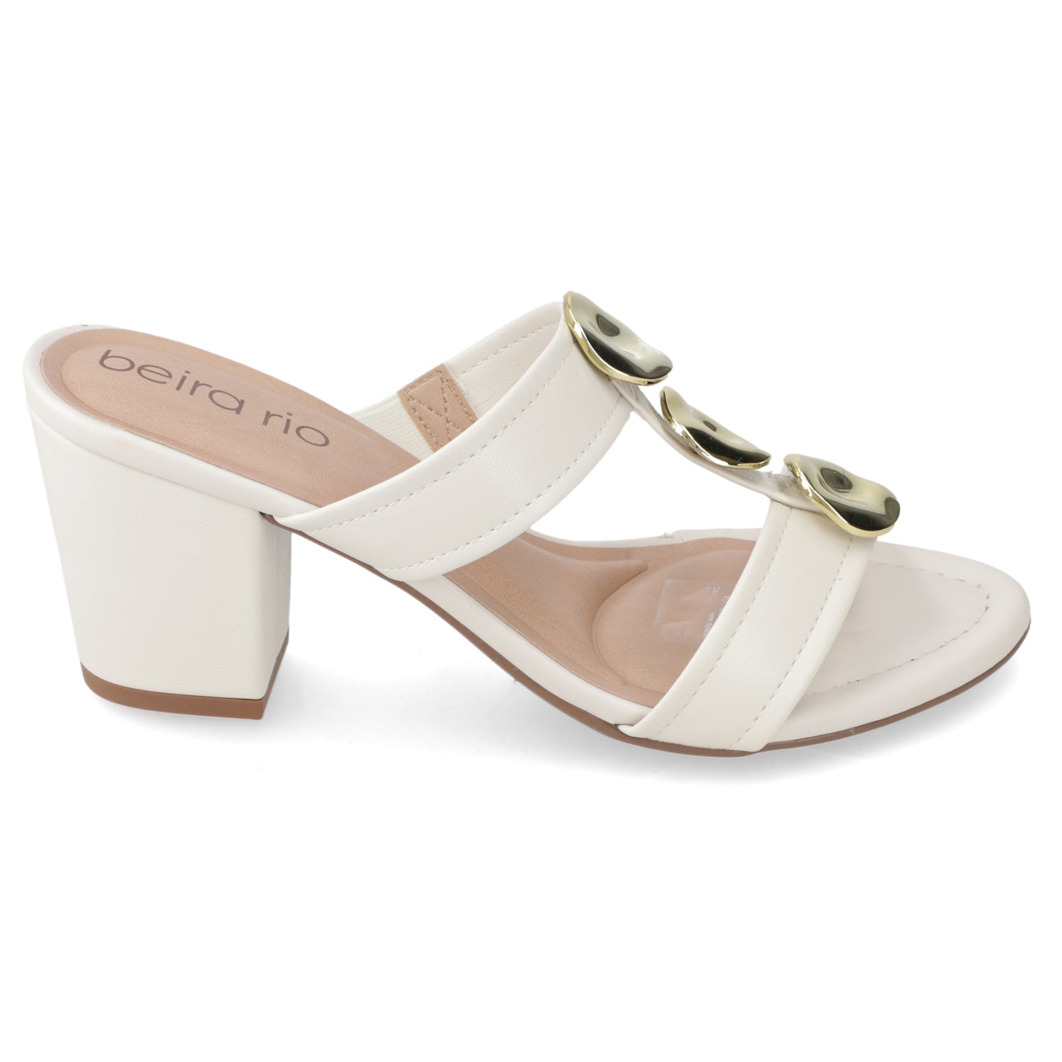 Sandalia Taco Ancho Medio Blanco OFF Beira Rio 34 / Blanco OFF