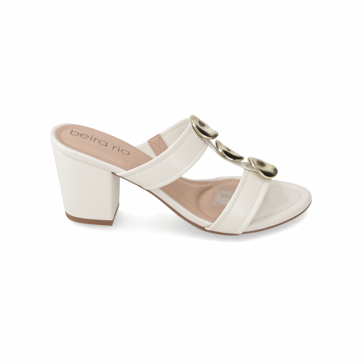 Sandalia Taco Ancho Medio Blanco OFF Beira Rio 34 / Blanco OFF