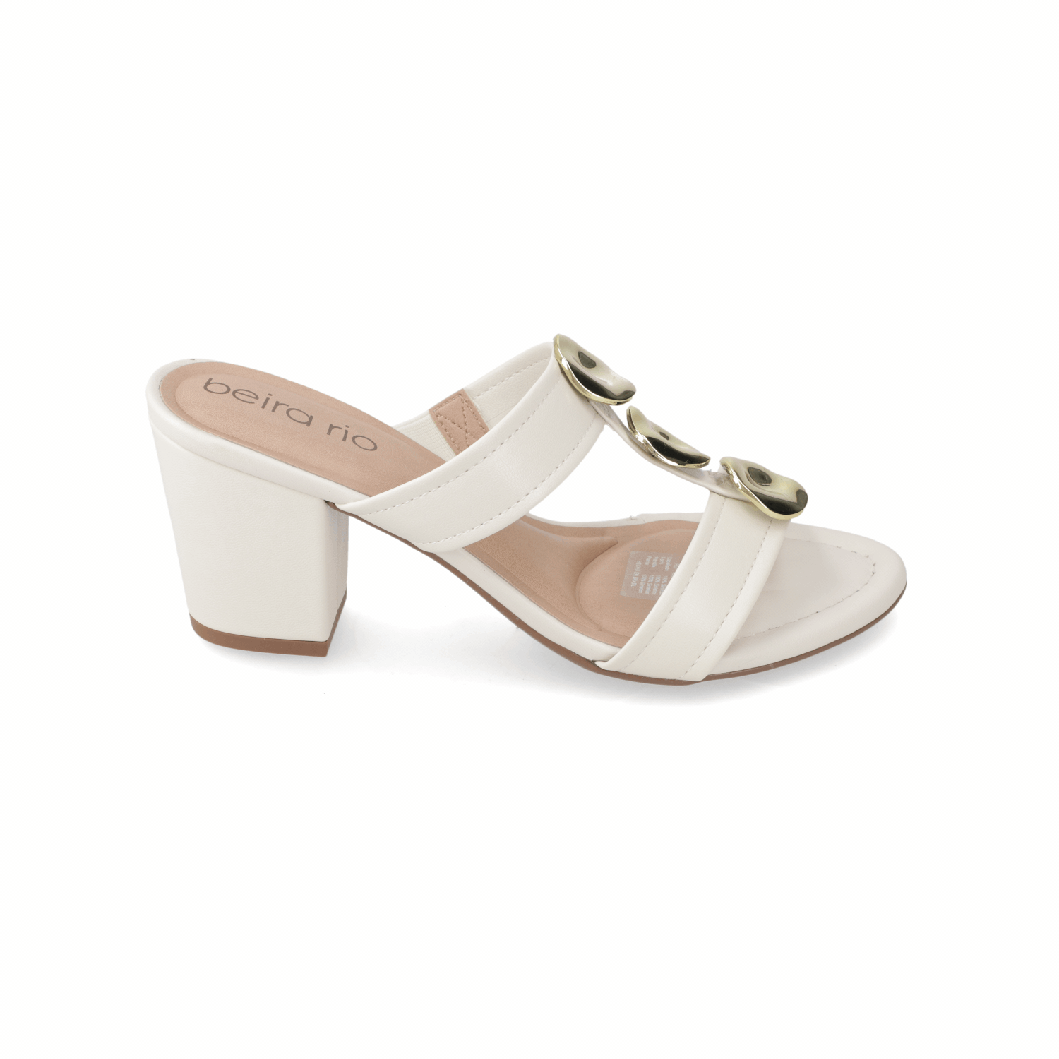 Sandalia Taco Ancho Medio Blanco OFF Beira Rio 34 / Blanco OFF