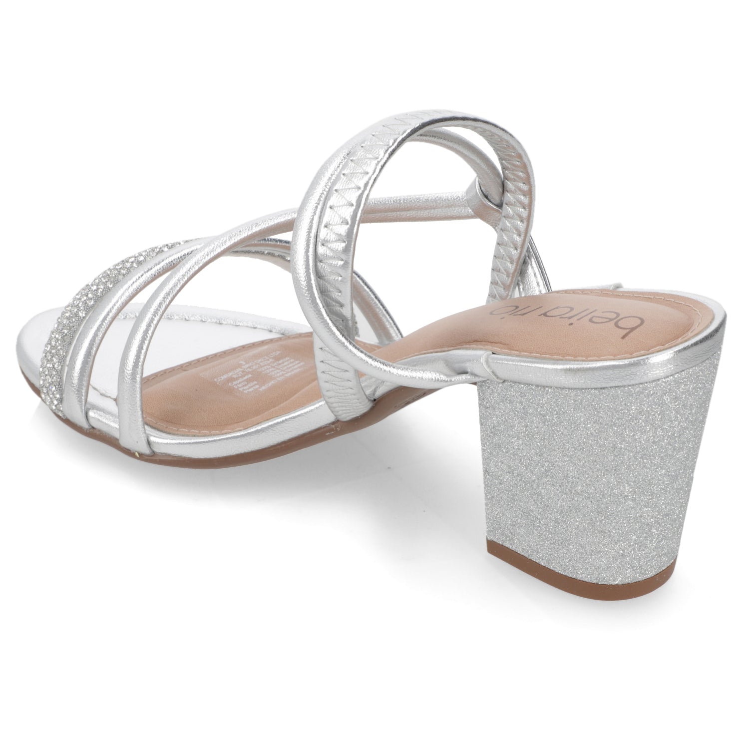 Sandalia Taco Ancho Medio Plateado Beira Rio 34 / Plateado