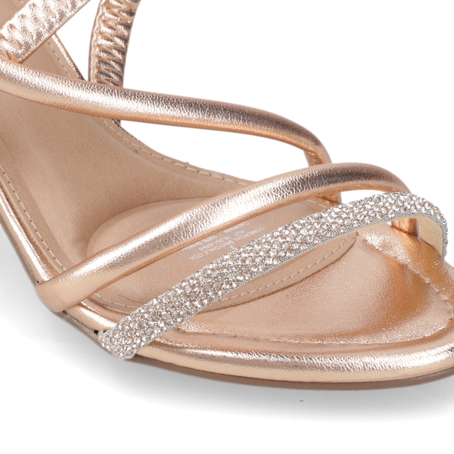 Sandalia Taco Ancho Medio Rose Gold Beira Rio 34 / Rose Gold