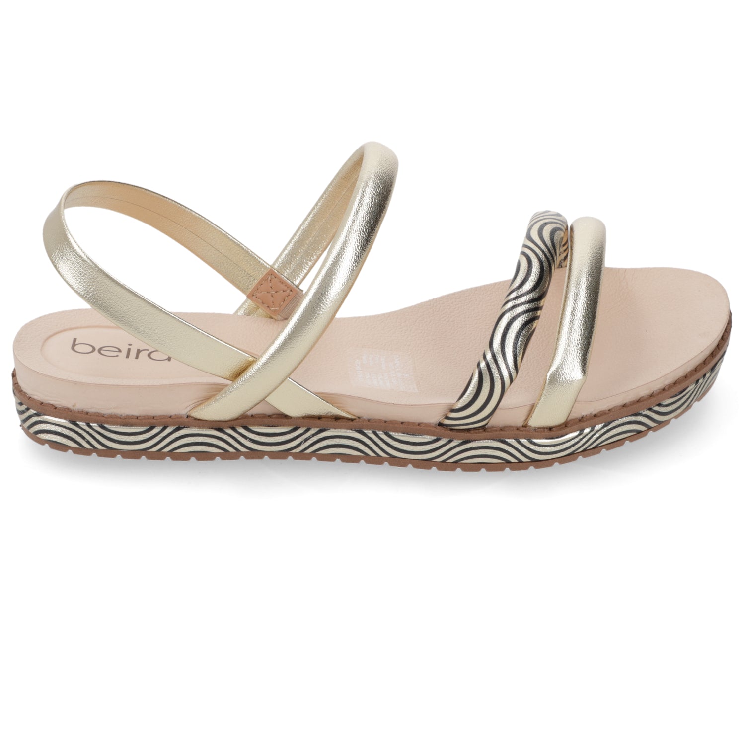 Sandalia Dorado Beira Rio 35 / Dorado