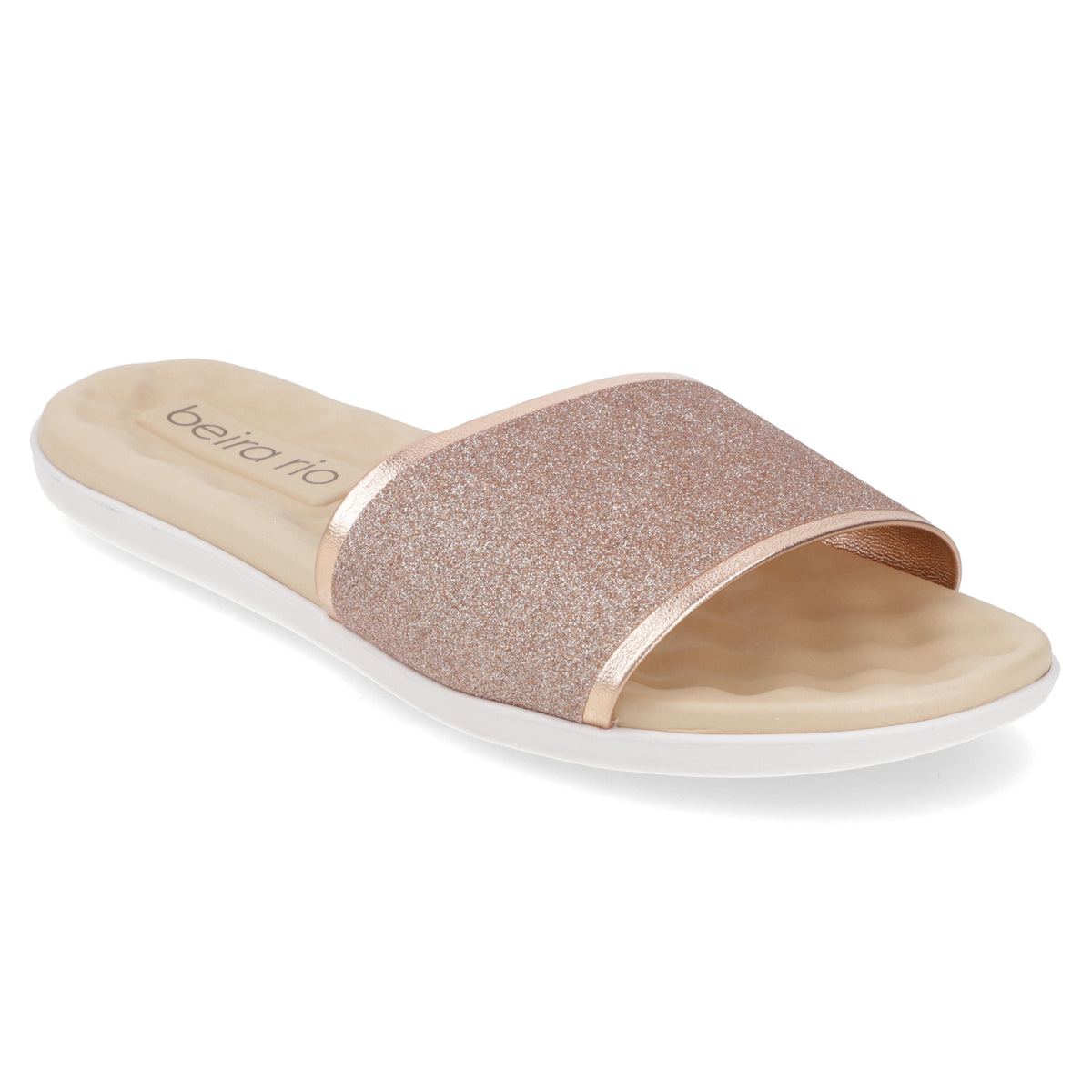 Sandalia Rose Gold Beira Rio Textil Glitter 35 / Rose Gold