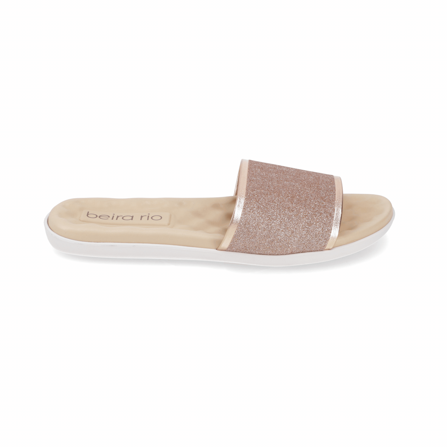 Sandalia Rose Gold Beira Rio Textil Glitter 35 / Rose Gold