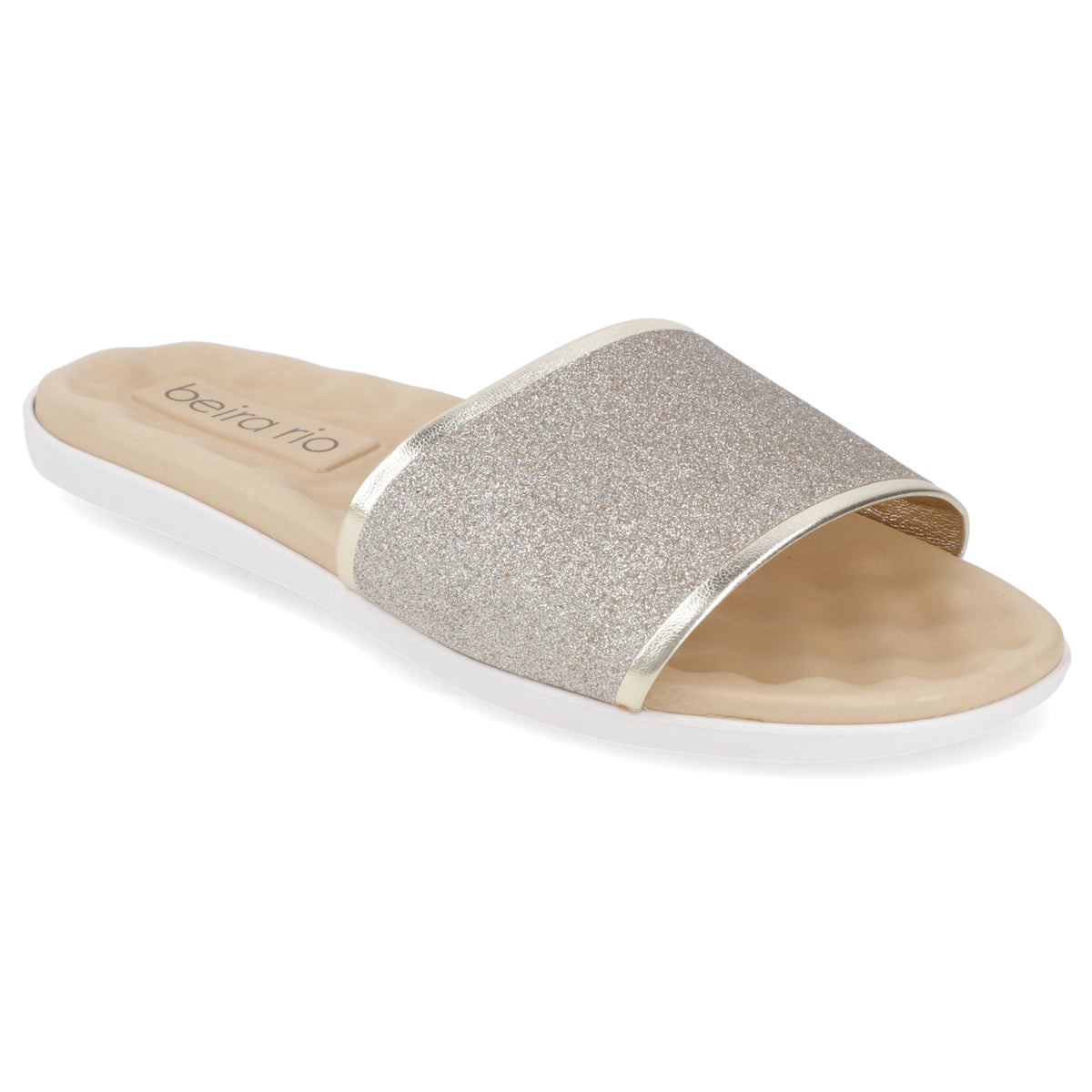 Sandalia Dorado Beira Rio Textil Glitter 35 / Dorado