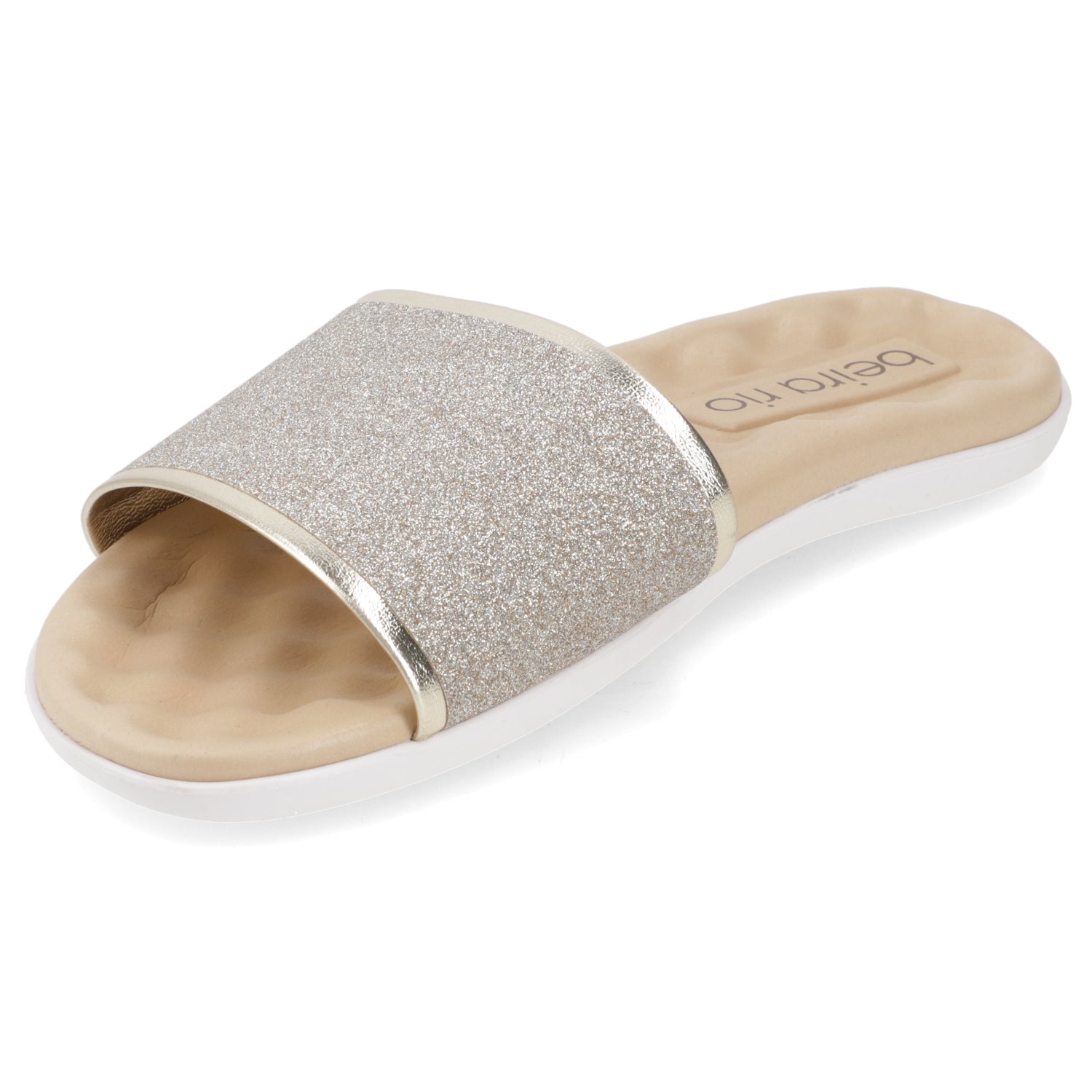 Sandalia Dorado Beira Rio Textil Glitter 35 / Dorado