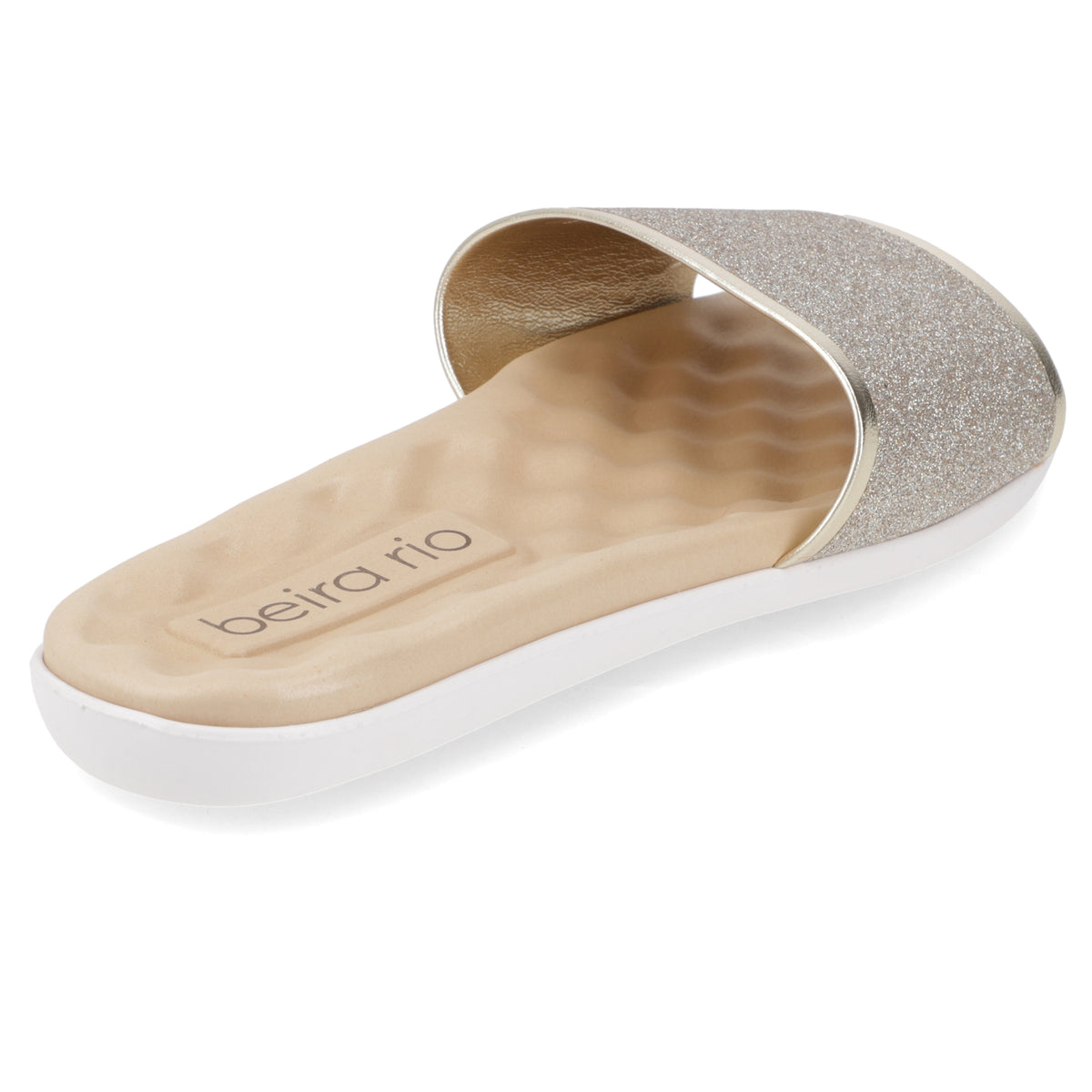 Sandalia Dorado Beira Rio Textil Glitter 35 / Dorado