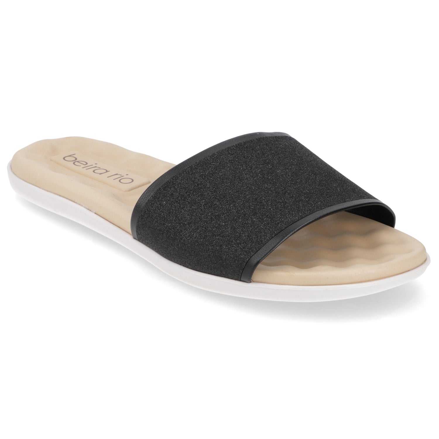 Sandalia Negro Beira Rio Textil Glitter 35 / Negro