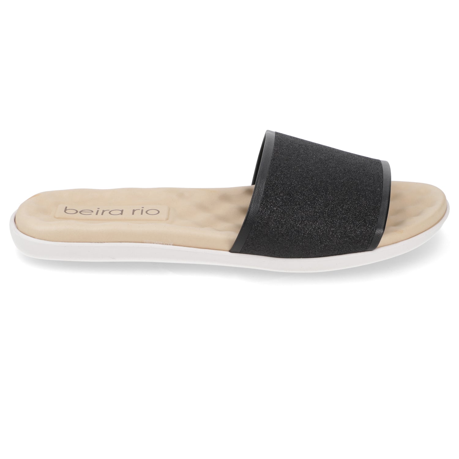 Sandalia Negro Beira Rio Textil Glitter 35 / Negro