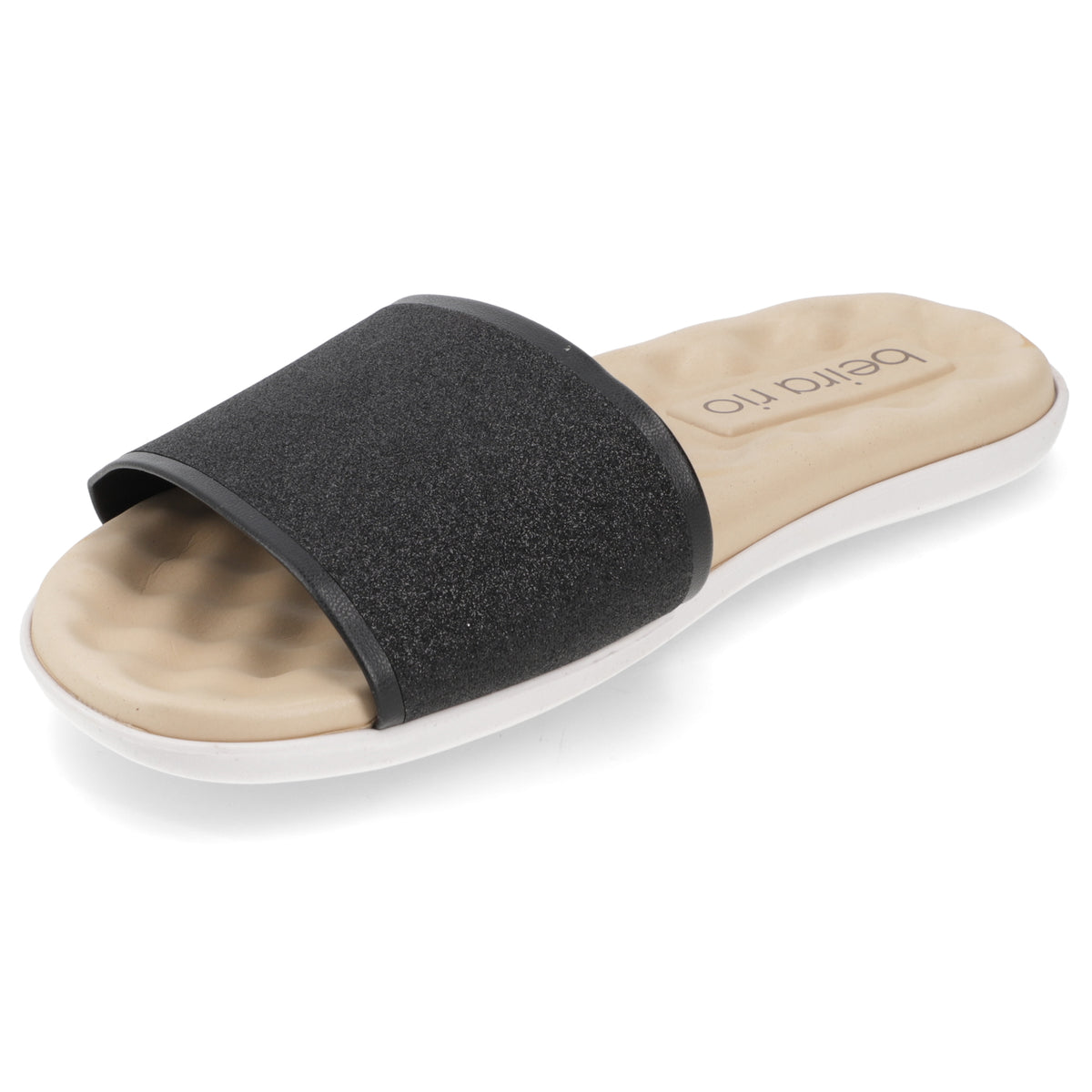 Sandalia Negro Beira Rio Textil Glitter 35 / Negro