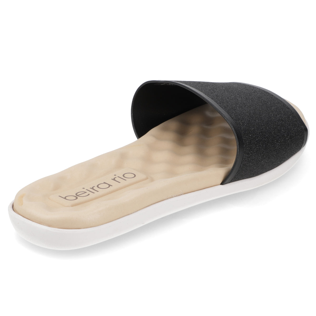 Sandalia Negro Beira Rio Textil Glitter 35 / Negro