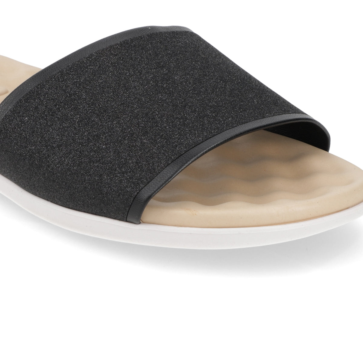 Sandalia Negro Beira Rio Textil Glitter 35 / Negro