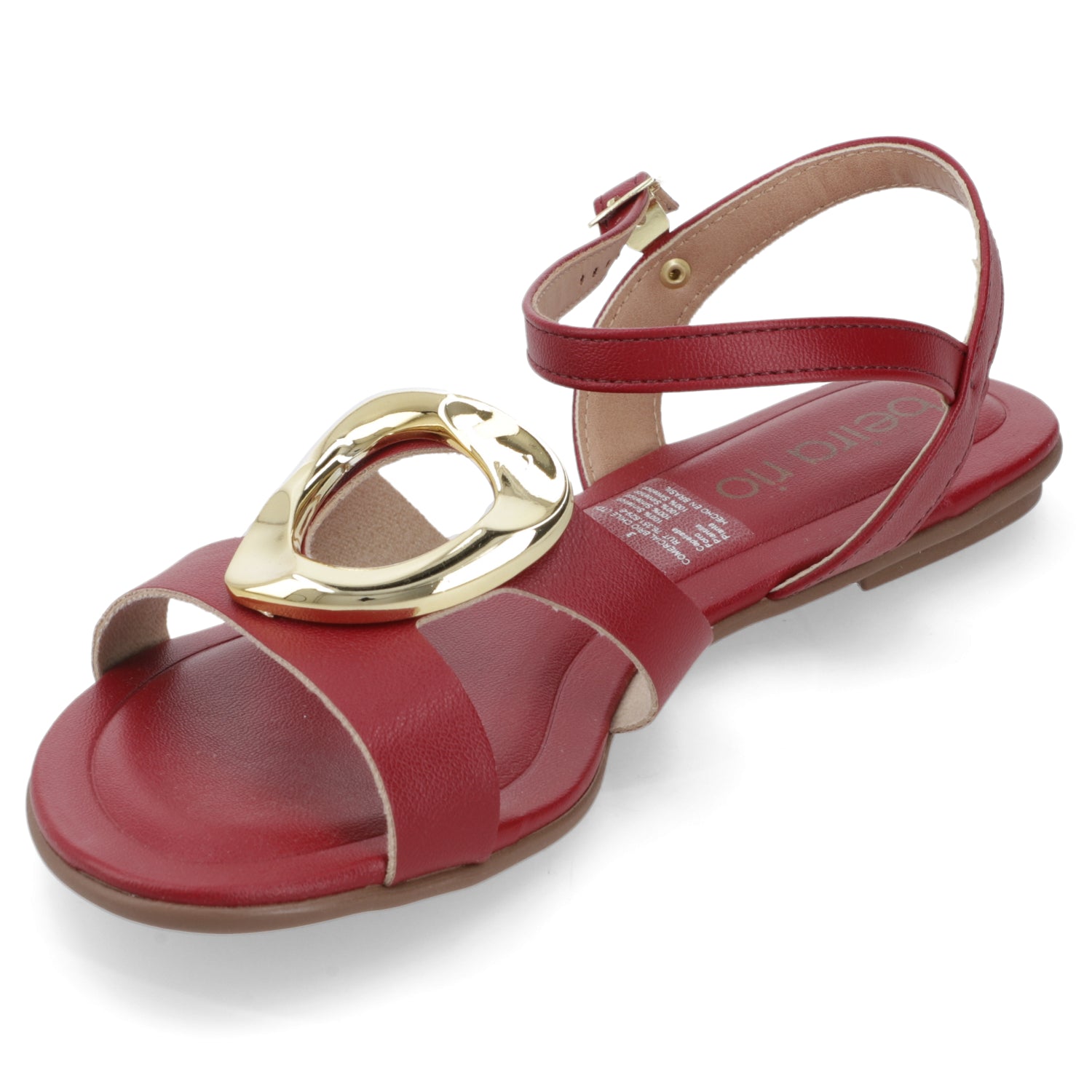 Sandalia Cereza Beira Rio Ecocuero 35 / Cereza