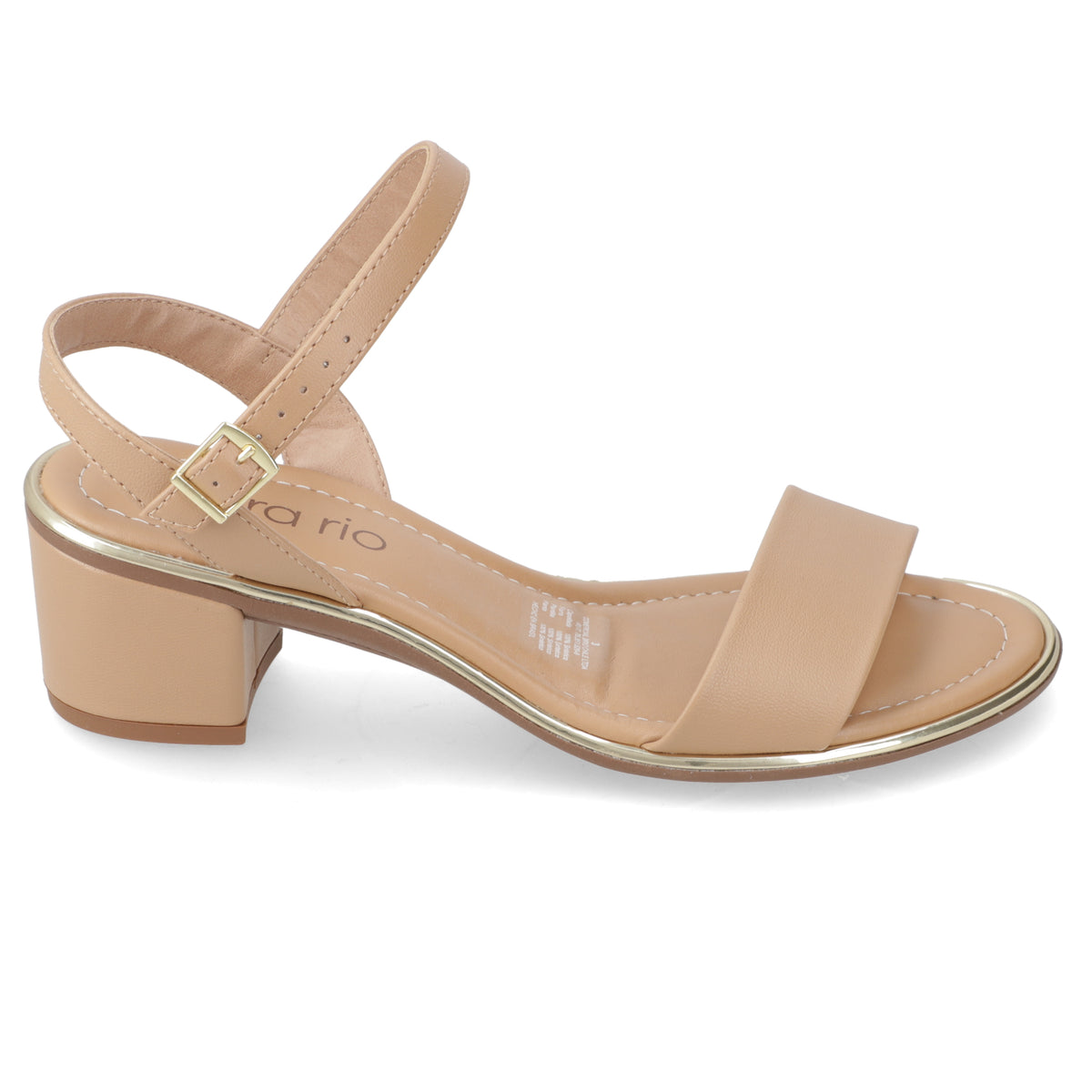 Sandalia Taco Ancho Medio Café Claro Beira Rio Ecocuero 35 / Café Claro