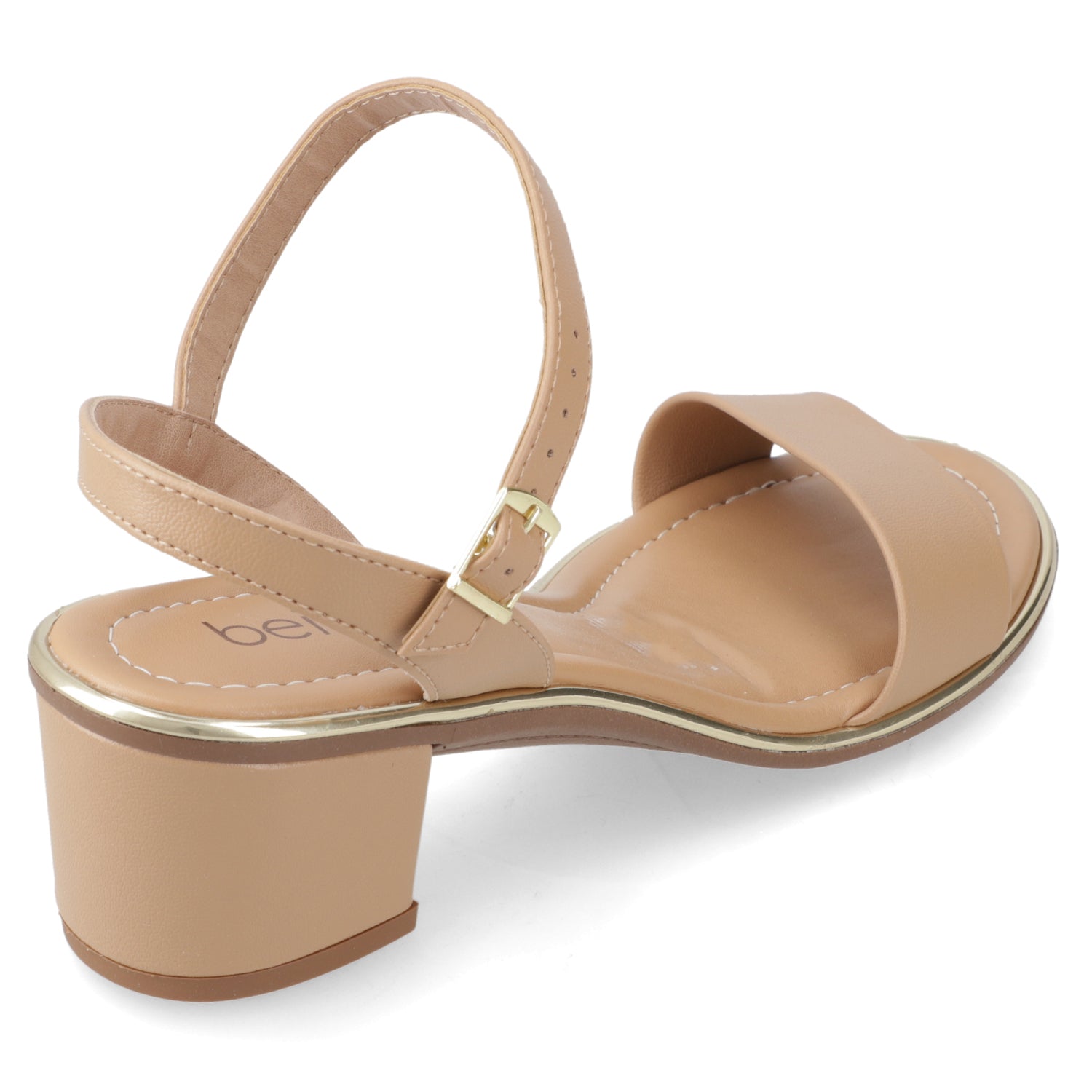 Sandalia Taco Ancho Medio Café Claro Beira Rio Ecocuero 35 / Café Claro